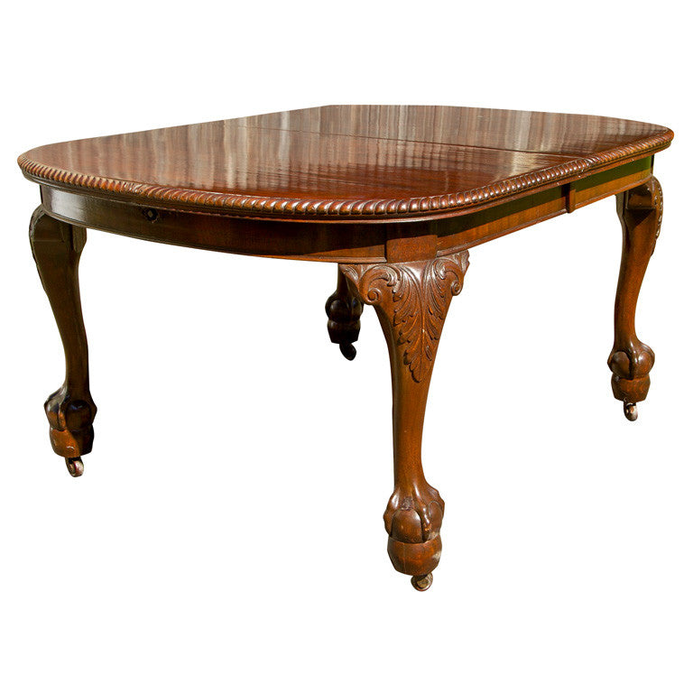 Victorian Version Chippendale Style Dining Table
