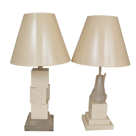 Unmatched  Pair Of Mid Century Lamps