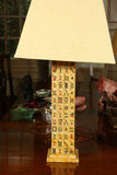 Pair  Lamps  Made Of  Mah  Jong  Tiles