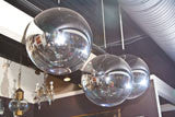 Pair of Mirrored Light Globes in the style of Tom Dixon