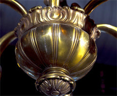 Swedish Bronze Chandelier