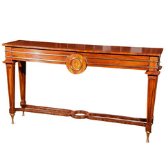 Mahogany   Server  Type  Console  With  Brass  Overlay