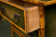 Antique English Bamboo and Leather Chest Circa 1890
