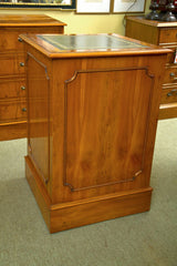 Two Drawer English Yew Wood File Cabinet