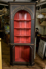 Painted Hand Made Primitive Style Corner Cupboard