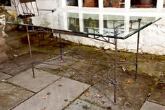 Wrought Iron Dining Table With 5 Armchairs