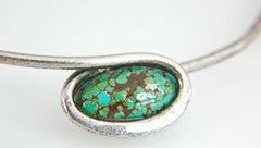 Art Smith's Mid-Century Choker Turquoise Sterling Silver Necklace