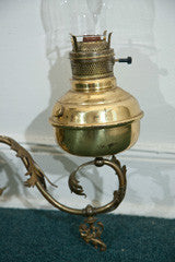 Converted Double Oil Lamp Chandelier