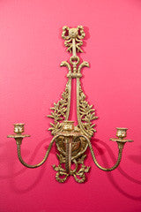 Pair  Of  Brass  Unwired  Sconces