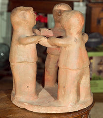 Aztec Clay Pottery Sculpture Children