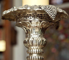 Decorative Silver Plate Altar Candlestick