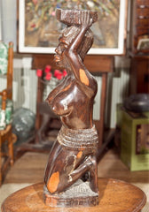 African Woman Figure of Solid Rosewood