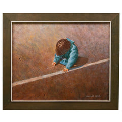 Oil Painting Child Drawing by Lucelle Radd