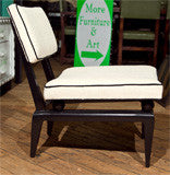 James Mont Pair of Armless Pull Up Chairs
