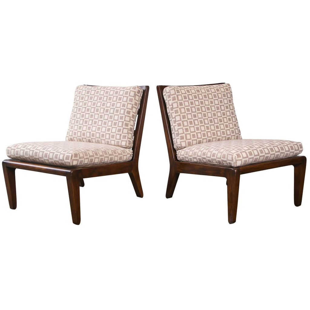Pair of Armless Chairs In The Style Of Robsjohn-Gibbings For Widdicomb