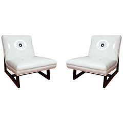 Pair Mid-Century Armless chairs