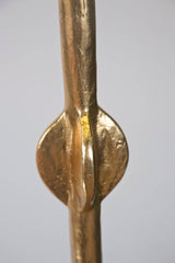 Pair of Gold Leaf Neoclassical Metal Floor Lamp