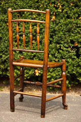 Set Of 8 Oak Spindleback Farmhouse Chairs