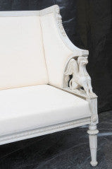Gustavian Upholstered Back Settee